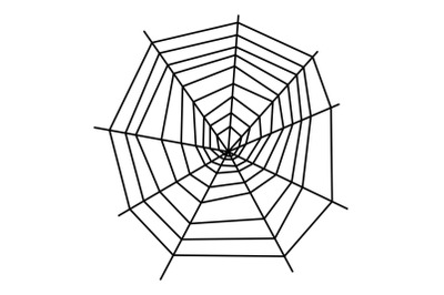 Formed spiderweb icon, outline style