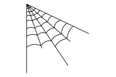 Angle spiderweb icon, outline style