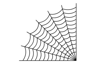 Braided spiderweb icon, outline style