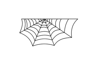 Beautiful spiderweb icon, outline style