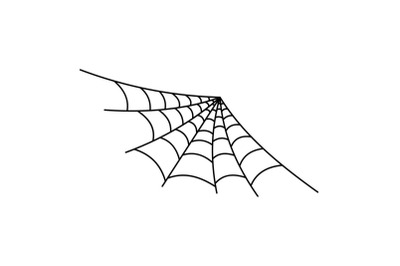 Semi round spiderweb icon, outline style