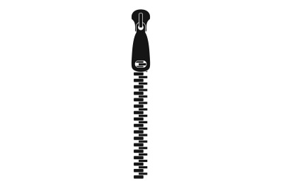 Steel zip icon, simple style