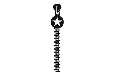 Large zip icon, simple style