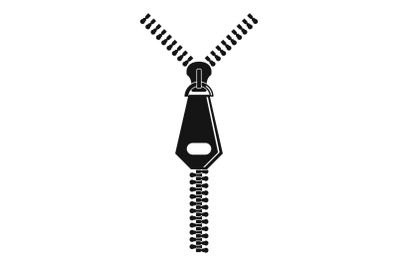Jeans zip icon, simple style