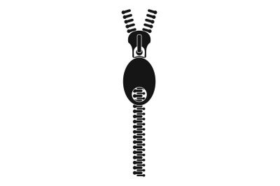 Oval zip icon, simple style