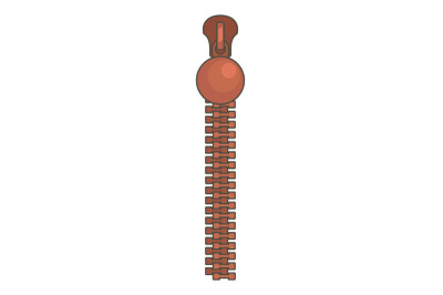 Bulb zip icon, cartoon style