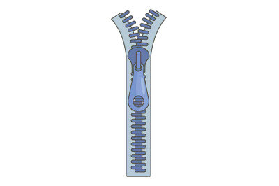 Fastener zip icon, cartoon style