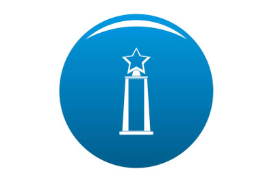 Star award icon blue vector