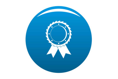 Award icon blue vector