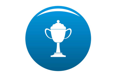 Cup award icon blue vector