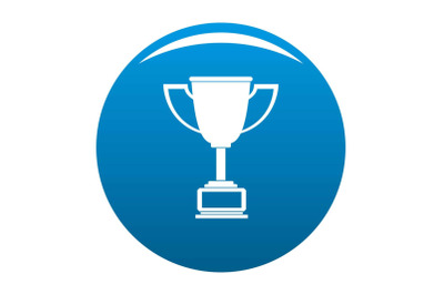 Cup award icon blue vector