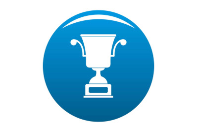 Cup award icon blue vector