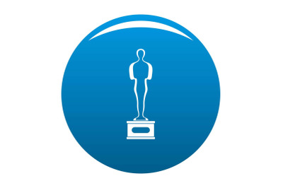 Award icon blue vector