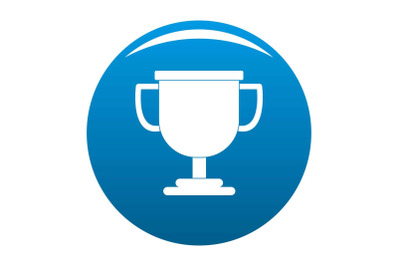 Cup award icon blue vector