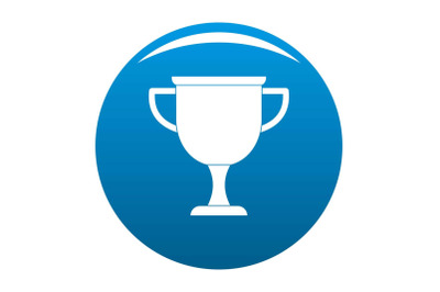 Cup award icon blue vector