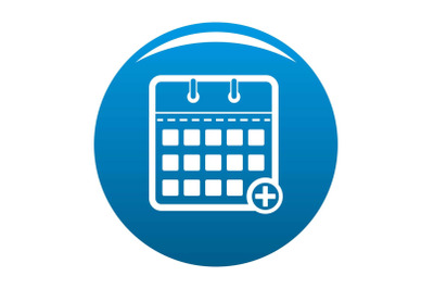 Calendar deadline icon blue vector