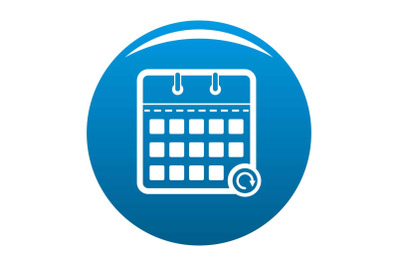 Calendar mobile icon blue vector