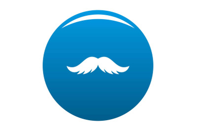 Artificial mustache icon blue vector