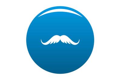 Cutting mustache icon blue vector