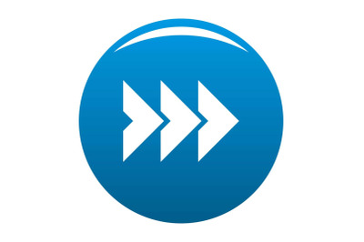 Arrow icon blue vector