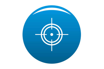 Aim icon blue vector