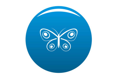 Tiny butterfly icon blue vector