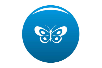 Tropical butterfly icon blue vector