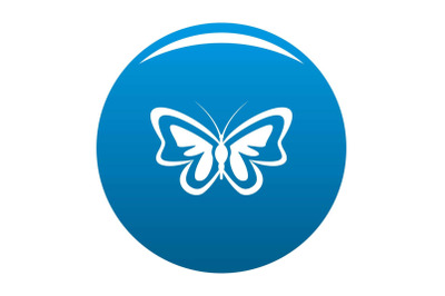 Unusual butterfly icon blue vector