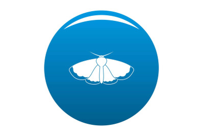 Moth icon blue vector