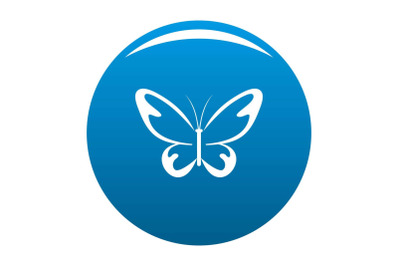Flying moth icon blue vector