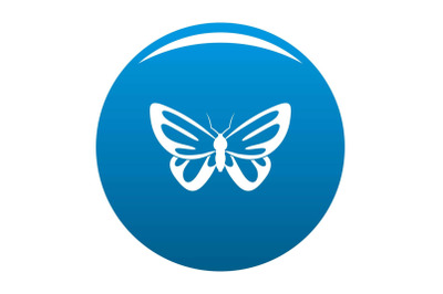 Exotic butterfly icon blue vector