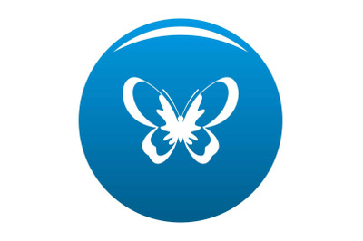 Unknown butterfly icon blue vector