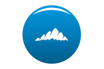 Mountain landscape icon blue vector