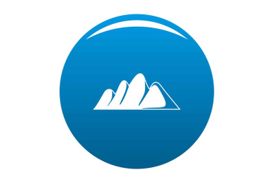 Europe mountain icon blue vector