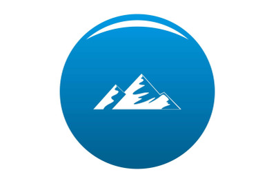 Climb on mountain icon blue vector