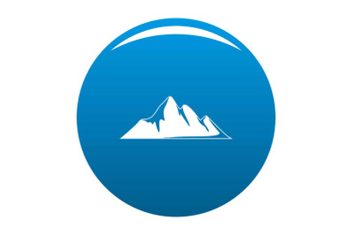 Mountain adventure icon blue vector