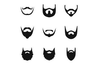 Shave icons set, simple style