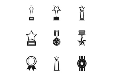 Lot icons set, simple style