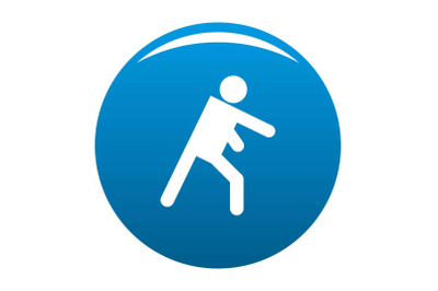 Stick figure stickman icon blue vector
