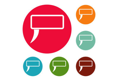 Speech bubble icons circle set vector