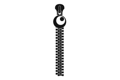 Bulb zip icon, simple style