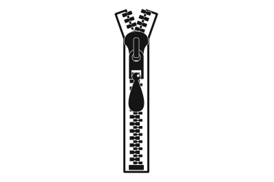 Big zip icon, simple style