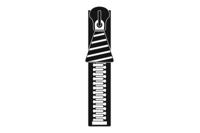 Zipper icon, simple style