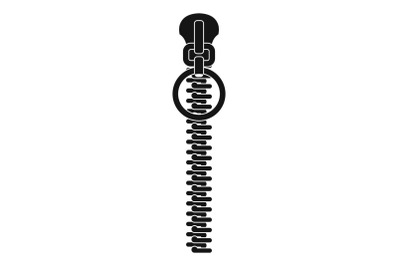 Little zip icon, simple style