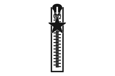 Closed zip icon, simple style