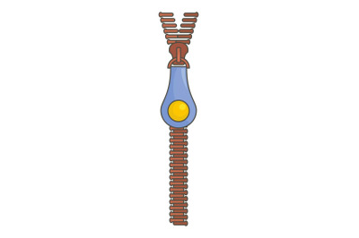 Fashion zip icon, cartoon style