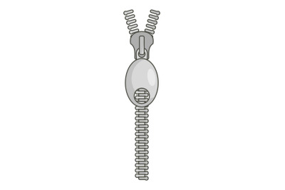 Oval zip icon, cartoon style