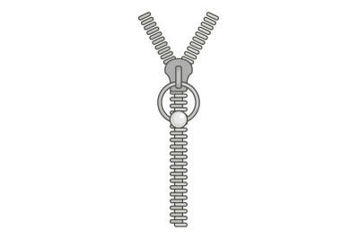 Sweater zip icon, cartoon style
