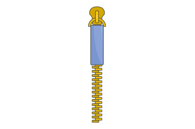 Thin zip icon, cartoon style