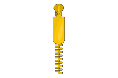 Coat zip icon, cartoon style